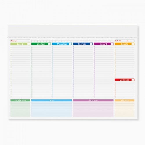 Mini planning multicolor