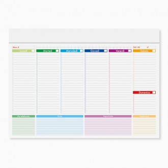 Mini planning multicolor